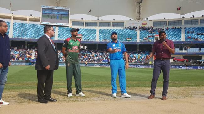 India won the toss and opted to bowl in their Super Four Asia Cup match against Bangladesh here Friday. - Sakshi Post