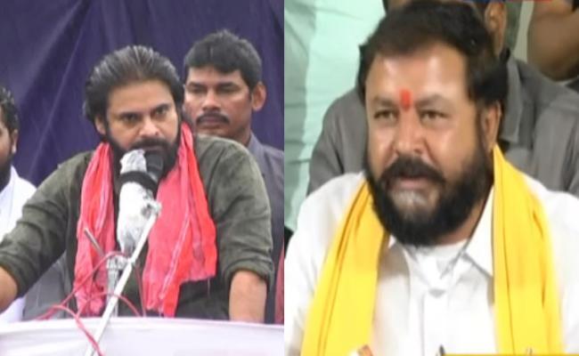 Jana Sena Party Chief Pawan Kalyan Vs Telugu Desam Party (TDP) MLA and government whip Chintamaneni Prabhakar Jana Sena Party Chief Pawan Kalyan Vs Telugu Desam Party (TDP) MLA and government whip Chintamaneni Prabhakar - Sakshi Post