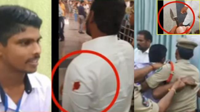 YS Jagan Mohan Reddy was attacked with a sharp object by a waiter at the airport lounge in Visakhapatnam. YS Jagan Mohan Reddy was attacked with a sharp object by a waiter at the airport lounge in Visakhapatnam. - Sakshi Post