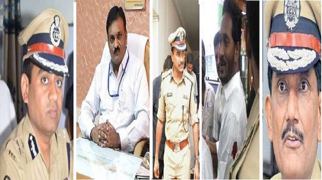 CP MC Laddha.Vizag Airport Director Prakash Reddy,DG of CISF, CV Anand, YSRCP Chief YS Jagan Mohan Reddy,DG AP Police, RP Thakur CP MC Laddha.Vizag Airport Director Prakash Reddy,DG of CISF, CV Anand, YSRCP Chief YS Jagan Mohan Reddy,DG AP Police, RP Thakur - Sakshi Post