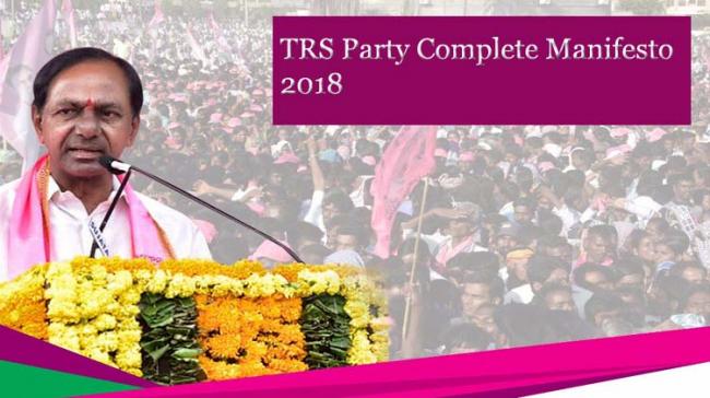 TRS Party Complete Manifesto 2018&amp;amp;nbsp; - Sakshi Post
