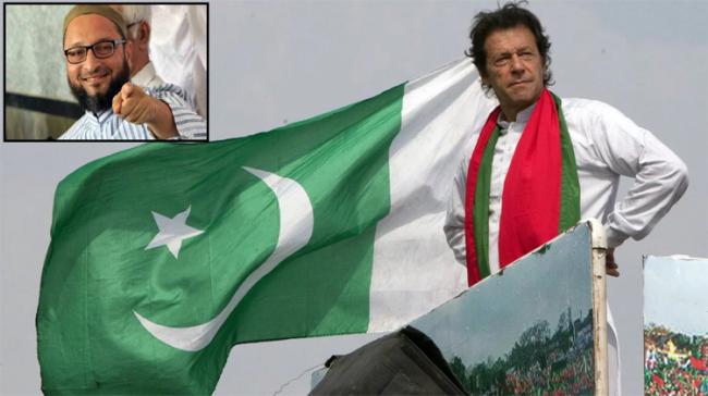 Pakistan Prime Minister Imran Khan Inset: Hyderabad MP  Asadudin Owaisi Pakistan Prime Minister Imran Khan Inset: Hyderabad MP  Asadudin Owaisi - Sakshi Post