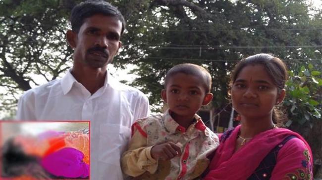 Suspecting an extra-marital affair, a man killed his wife by smashing her head with a boulder. Suspecting an extra-marital affair, a man killed his wife by smashing her head with a boulder. - Sakshi Post
