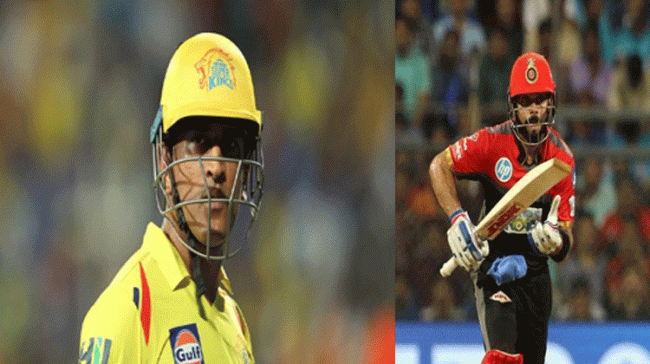 Chennai Super Kings captain MS Dhoni and Royal Challengers Bangalore captain Virat Kohli - Sakshi Post