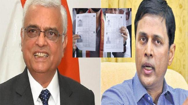 Former Chief Election Commissioner OP Rawat & Telangana Chief Electoral Officer Rajat Kumar  Former Chief Election Commissioner OP Rawat & Telangana Chief Electoral Officer Rajat Kumar  - Sakshi Post