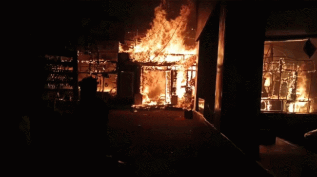 image of fire which broke out at Numaish - Sakshi Post