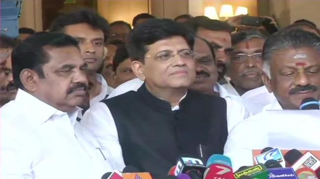The announcement was made by AIADMK coordinator and deputy chief minister O Panneerselvam and Union Minister and senior BJP leader Piyush Goyal, party election in-charge for Tamil Nadu - Sakshi Post