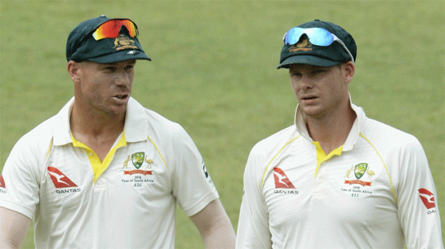 Australian Cricketers David Warner and Steve Smith - Sakshi Post