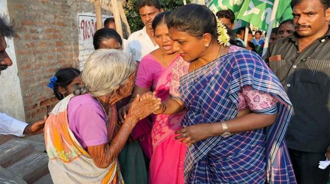 YSRCP candidate R K Roja during Election Campaign&amp;amp;nbsp; - Sakshi Post