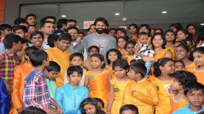 Sai Dharam Tej organized a special screening of Avengers for underprivileged children Sai Dharam Tej organized a special screening of Avengers for underprivileged children - Sakshi Post