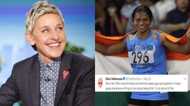 Ellen has come out in support of Dutee Chand Ellen has come out in support of Dutee Chand - Sakshi Post
