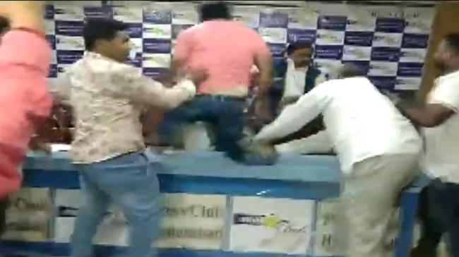 Screen grab from the incident (ANI) - Sakshi Post