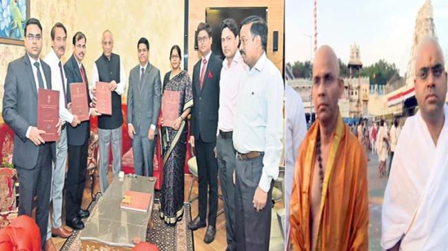 State Election Commission officials submit gazette to Governor ESL Narasimhan - Sakshi Post
