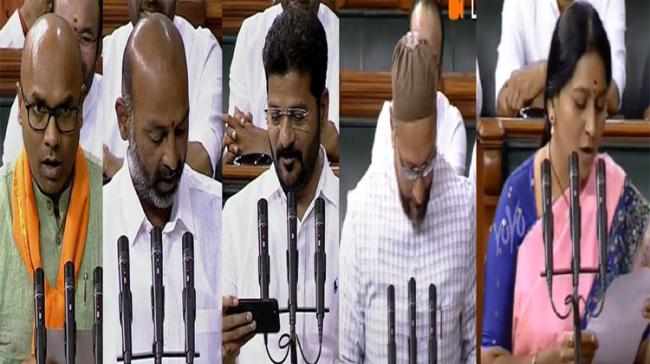 Telangana MPs Take Oath In The 17th Lok Sabha Session Telangana MPs Take Oath In The 17th Lok Sabha Session - Sakshi Post