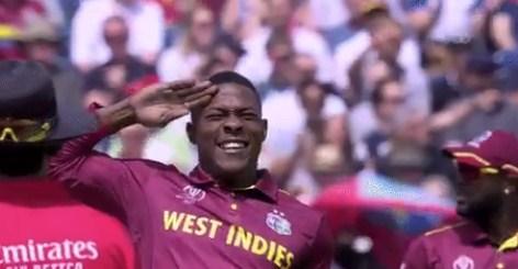 Windies Pacer Cottrell’s Salute, A Hit With Fans - Sakshi Post