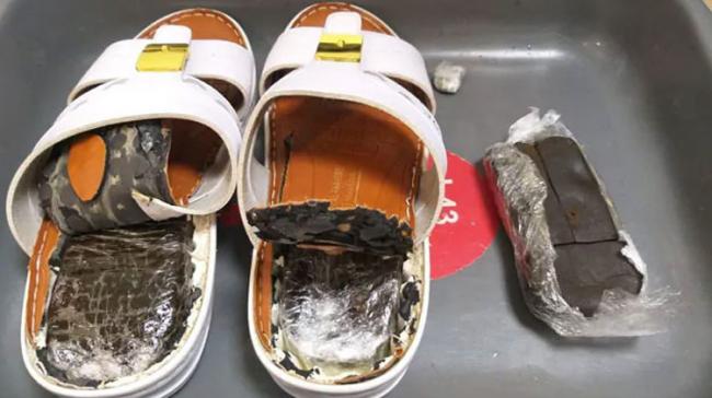 Kannur Man Hides Hashish In Slippers, Held At Airport - Sakshi Post