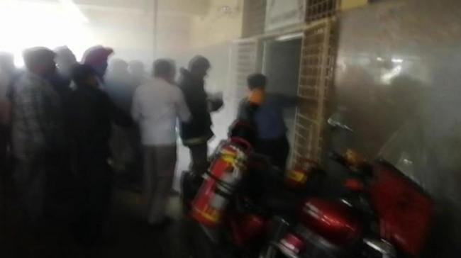 A fire broke out at the state run Gandhi Hospital here on Thursday evening A fire broke out at the state run Gandhi Hospital here on Thursday evening - Sakshi Post