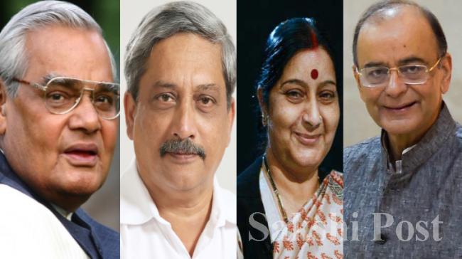 Atal Bihari Vajpayee,Manohar Parrikar,Sushma Swaraj,Arun Jaitley - Sakshi Post