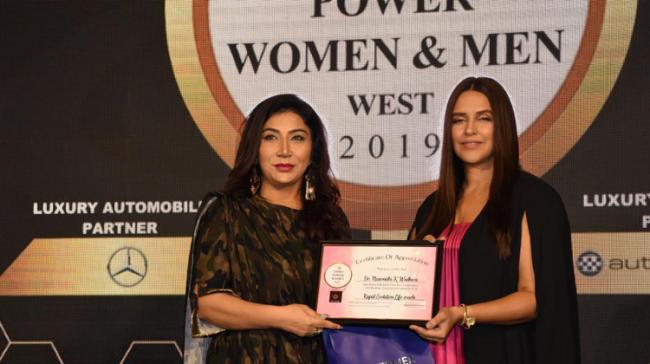 Actress Neha Dhupia Facilitated Life Coach Dr. Naavnidhi K Wadhwa With Times Power Women Awards For The year 2019 Actress Neha Dhupia Facilitated Life Coach Dr. Naavnidhi K Wadhwa With Times Power Women Awards For The year 2019 - Sakshi Post