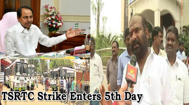 TSRTC Strike Enters 5th Day, TSRTC Strike Enters 5th Day, - Sakshi Post