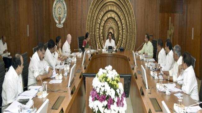 Cabinet meeting chaired by Andhra Pradesh Chief Minister YS Jagan Mohan Reddy Cabinet meeting chaired by Andhra Pradesh Chief Minister YS Jagan Mohan Reddy - Sakshi Post