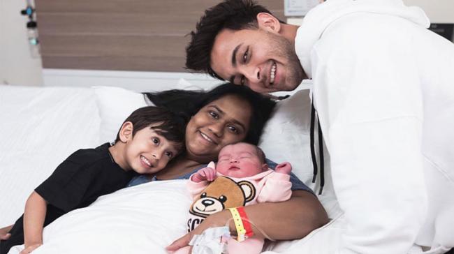 Arpita Khan , Ayush Sharma,  Ahil Sharma with little Angel Ayat Sharma Arpita Khan , Ayush Sharma,  Ahil Sharma with little Angel Ayat Sharma - Sakshi Post