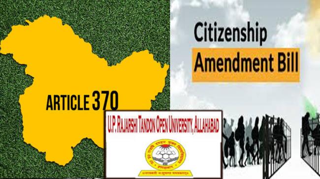 UPRTOU 3-Month Certificate Course On CAA, Article 370 - Sakshi Post