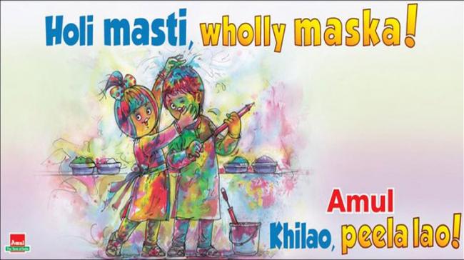 Amul celebrates holi through creative ad! - Sakshi Post