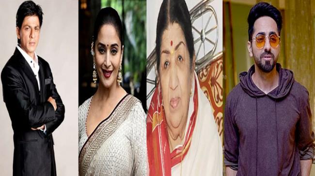 Shahrukh Khan, Madhuri Dixit, Lata Mangeshkar, Ayushman Khurrana Shahrukh Khan, Madhuri Dixit, Lata Mangeshkar, Ayushman Khurrana - Sakshi Post