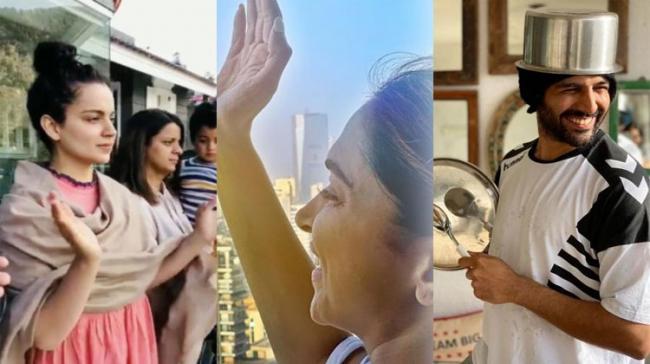Kangana Ranaut, Deepika Padukone and Kartik Aaryan applauding for appreciation - Sakshi Post