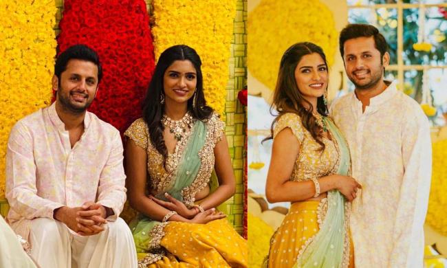 Nithiin's engagement pictures - Sakshi Post