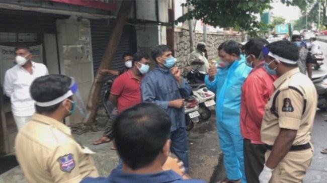 Hyderabad police conducting inquiry at the incident site Hyderabad police conducting inquiry at the incident site - Sakshi Post