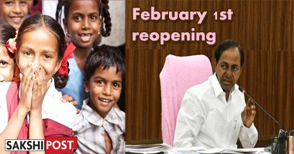 Schools reopen from February 1 2021 for classes 9 onward in Telangana - Sakshi Post