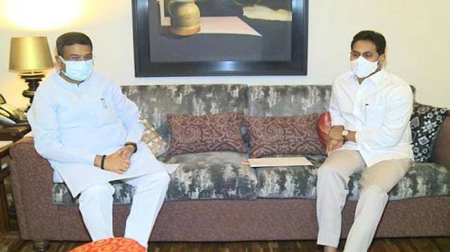 AP CM YS Jagan  Meets Steel Minister Dharmendra Pradhan Over Petro Complex, Varsity at Kakinada, VSP Privatisation Issue - Sakshi Post