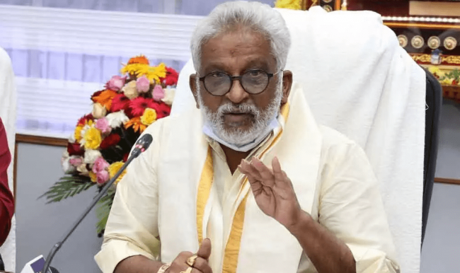 TTD Chairman Y V Subba Reddy addressing media in Tirupati on Friday - Sakshi Post