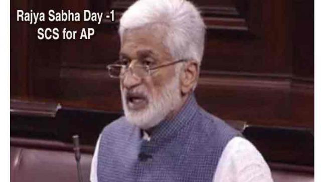 Rajya Sabha Day 1: YSRCP MP Vijayasai Reddy Seeks SCS for AP, Charges Into The Well In Protest - Sakshi Post