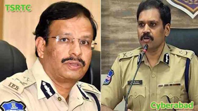 VC Sajjanar TSRCT MD, Stephen Ravindra Cyberabad Police Commissioner - Sakshi Post