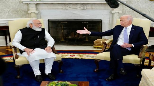 PM Modi meets American President Joseph Biden at the White House - Sakshi Post