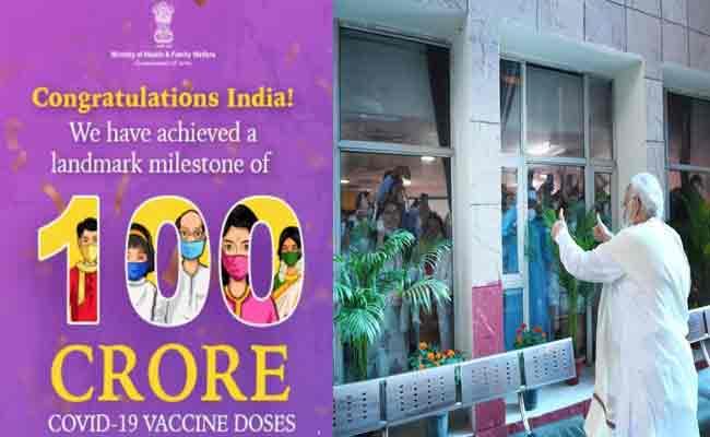 India enters 100-crore vaccine club to fight Covid, PM Modi says nation scripts history - Sakshi Post