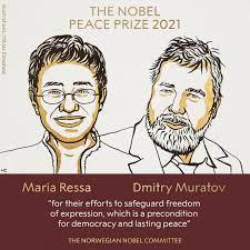 2021 Nobel Peace Prize to Journalists Maria Ressa, Dmitry Muratov for Efforts Fight to Safeguard Freedom of Expression - Sakshi Post