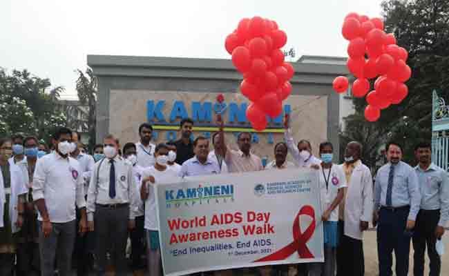 Kamineni Hospitals organises AIDS Awareness Walk - Sakshi Post
