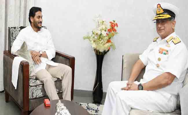 Eastern Naval Command New Chief Admiral Biswajit Das Gupta Meets AP CM YS Jagan - Sakshi Post