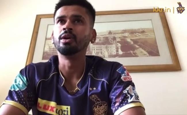 A screengrab of KKR IPL 2022 skipper Shreyas Iyer's press conference video on franchise's YouTube channel - Sakshi Post