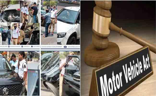 operation black film, horns and irregular number plates-Hyderabad Traffic Police - Sakshi Post