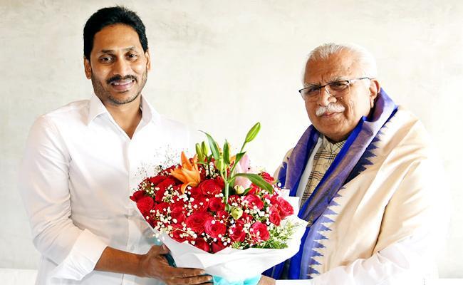 AP CM YS Jagan Meets Haryana CM Manohar Lal Khattar In Vizag - Sakshi Post
