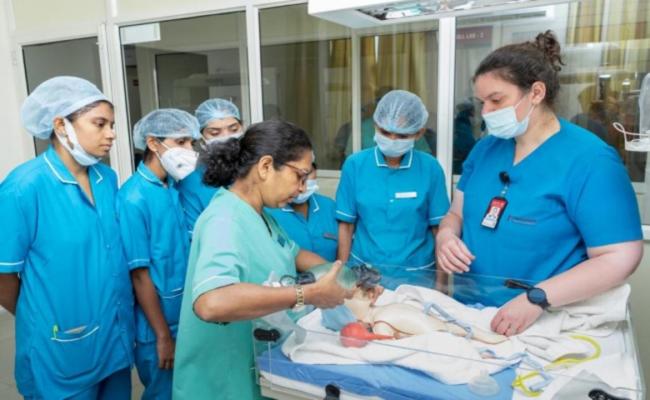 Nurse Practitioner in Midwifery students training session at Fernandez Foundation Skill Lab in Hyderabad -Sakshi Post