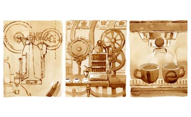 Google Doodle On Angelo Moriondo, The Godfather of Espresso Manchines - Sakshi Post