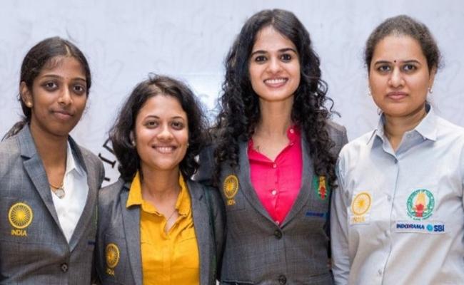 Indian women chess players who brought country's first-ever medal in the women's section at 44th Chess Olympiad (Photo credit: @ChennaiIPL) Indian women chess players who brought country's first-ever medal in the women's section at 44th Chess Olympiad (Photo credit: @ChennaiIPL) -Sakshi Post