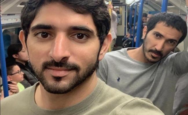 Dubai Crown Prince Sheikh Hamdan bin Mohammed bin Rashid Al Maktoum travelling in London Underground with a friend. Source: Instagram Dubai Crown Prince Sheikh Hamdan bin Mohammed bin Rashid Al Maktoum travelling in London Underground with a friend. Source: Instagram -Sakshi Post