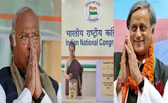 Cong President Polls Underway Its Kharge Vs Tharoor, Who Will Succeed Sonia Gandhi - Sakshi Post